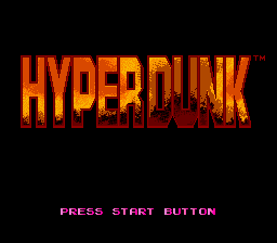 Hyperdunk title screen for Sega Mega Drive